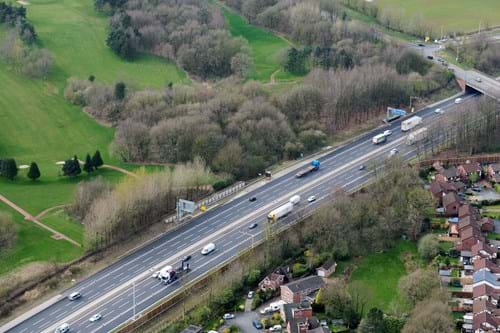 The route is in the process of becoming a smart motorway