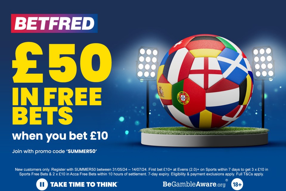 Get £50 in free bets to spend on football when you stake £10 with Betfred