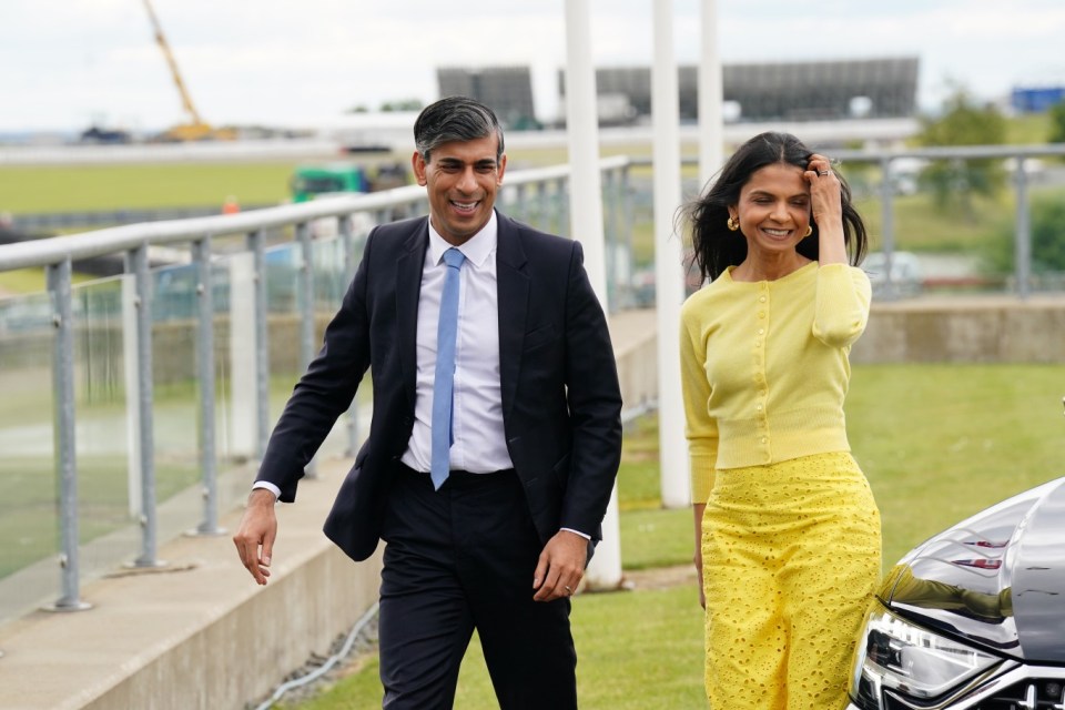 Prime Minister Rishi Sunak arrives for the launch the Conservative Party General Election manifesto at Silverstone in Towcester, Northamptonshire. Picture date: Tuesday June 11, 2024. PA Photo. See PA story POLITICS Election. Photo credit should read: James Manning/PA Wire