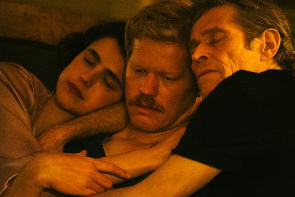 Margaret Qualley, Jesse Plemons and Willem Dafoe in Kinds Of Kindness