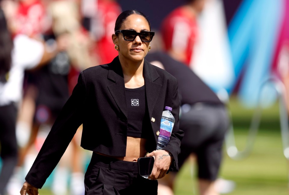 Alex Scott during a training session at Champneys Tring ahead of the Soccer Aid for UNICEF 2024 match on Sunday. Picture date: Thursday June 6, 2024. PA Photo. See PA Story SPORT Soccer Aid. Photo credit should read: Nigel French/PA Wire. RESTRICTIONS: Use subject to restrictions. Editorial use only, no commercial use without prior consent from rights holder.