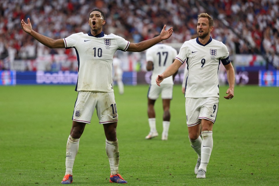 two soccer players one of whom has the number 10 on his shirt