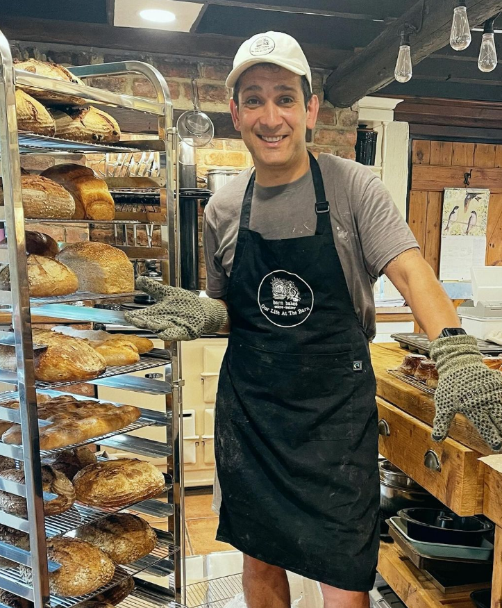 He's often hard at work in his artisan kitchen at their shared barn