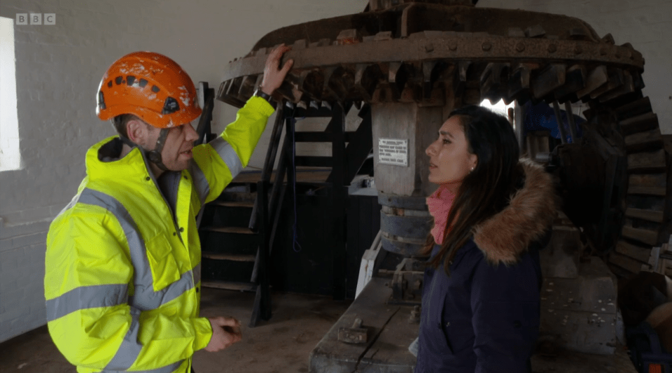 This was as Millwright Tim Whiting explained the size of the huge 'shaft' in the dilapidated building