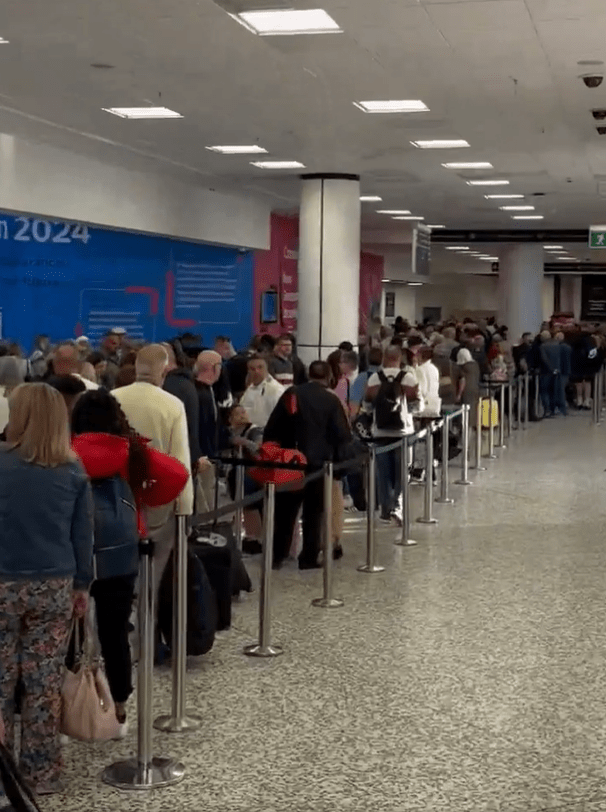 Once inside the terminal there were still long lines