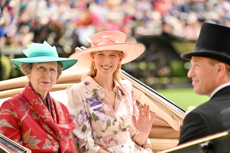 Princess Anne, Lady Gabriella Kingston and Peter Phillips were in the procession, too