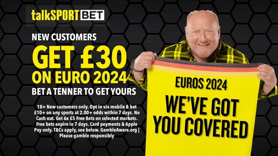 Get £30 in free bets to spend on Euro 2024 football with talkSPORT BET