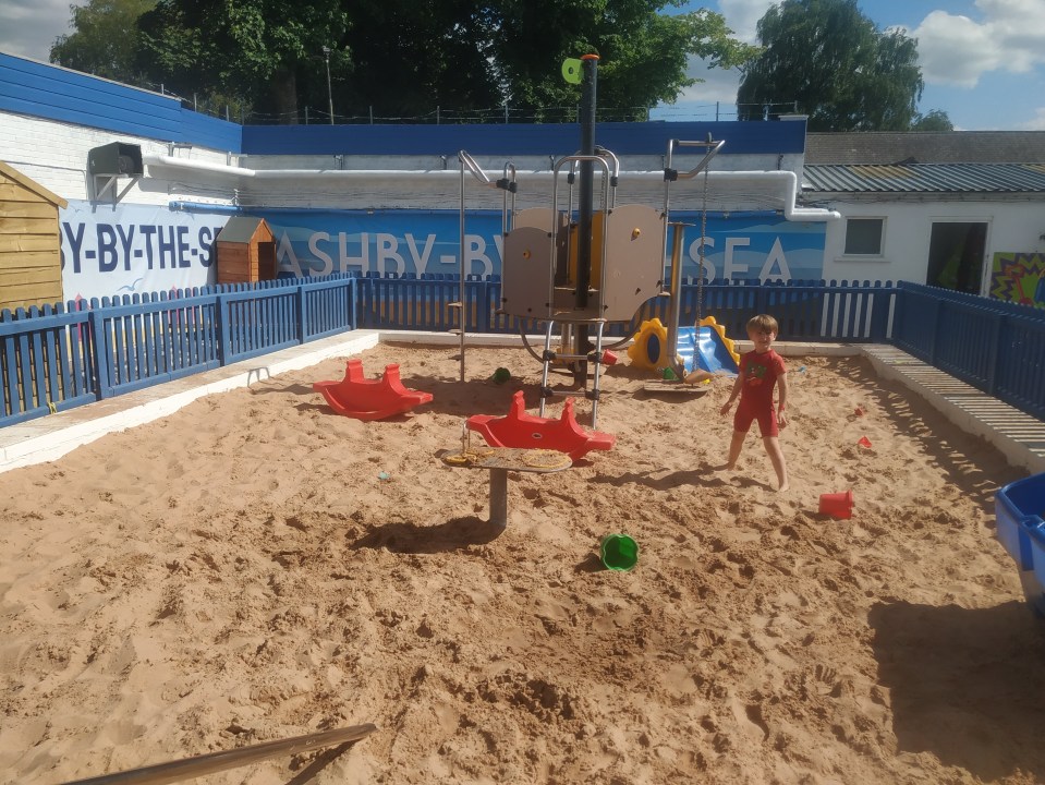 My kids loved the sandy play area too