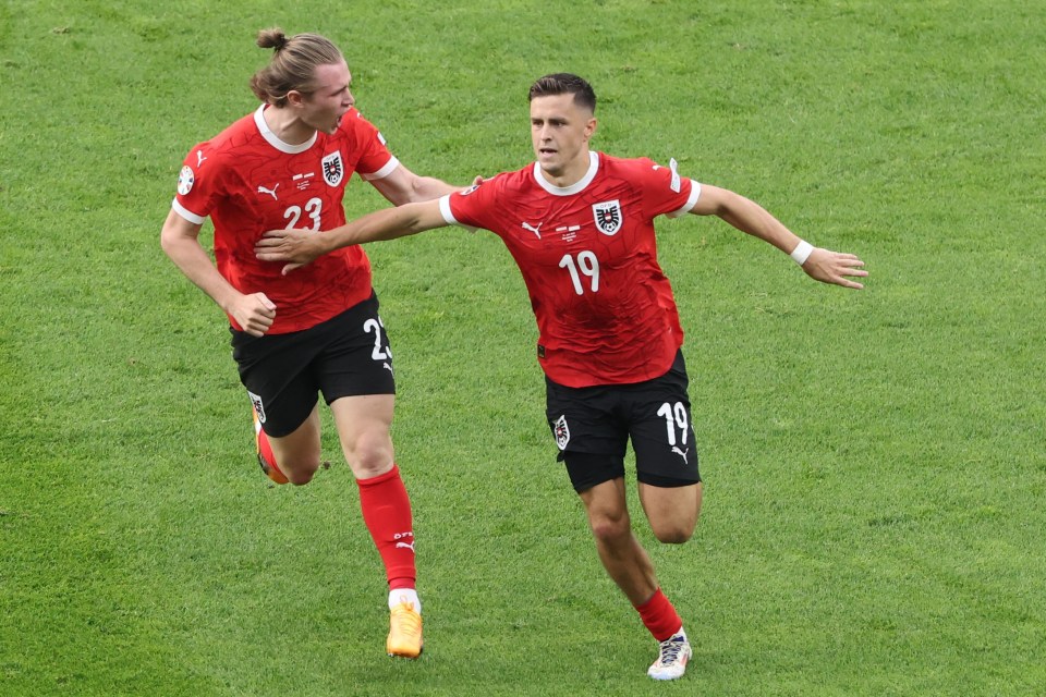 Christoph Baumgartner restored Austria's lead in the second half