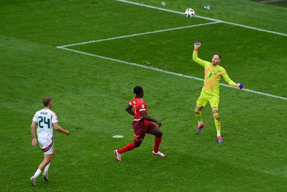 Breel Embolo lobs Peter Gulacsi