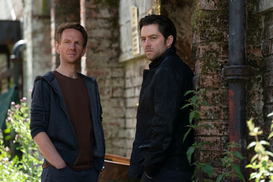 Brian Ferguson (left) plays John Rebus' brother Michael