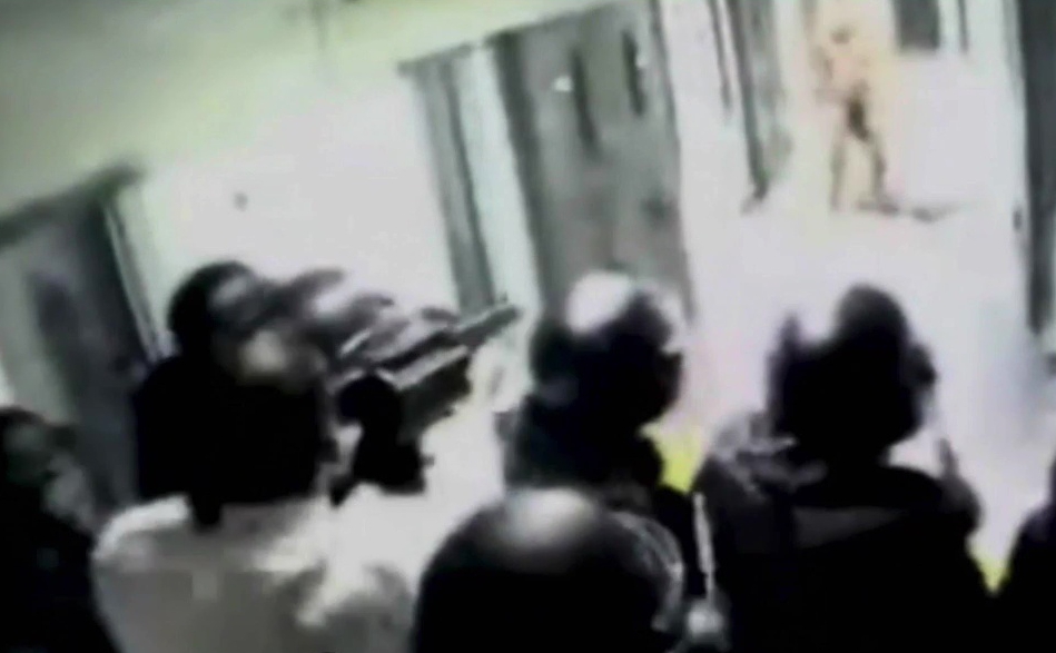 The moment Charles Bronson attacked 15 riot squad prison guards