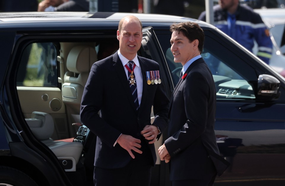 The Prince of Wales also arrived for the Canadian commemorative ceremony