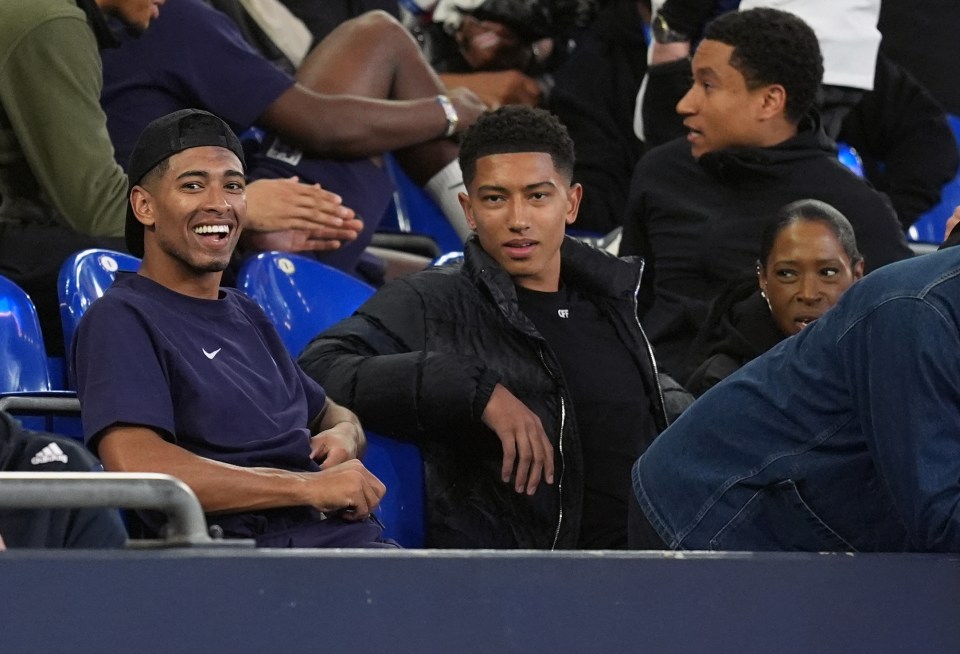 Jobe, right, has been picture cheering on Jude from the stands at Euro 2024