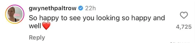 Gwyneth commented on an official post of the Princess of Wales