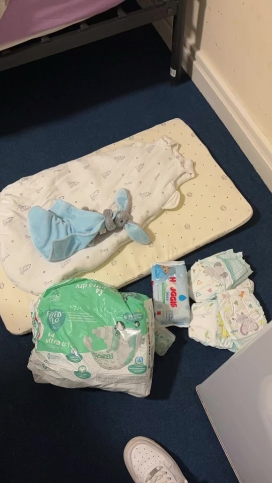 21-year-old Chrissie, who has a seven-month-old baby, was not only shocked by the 'crib' and the mould, but was horrified at the bed bugs too