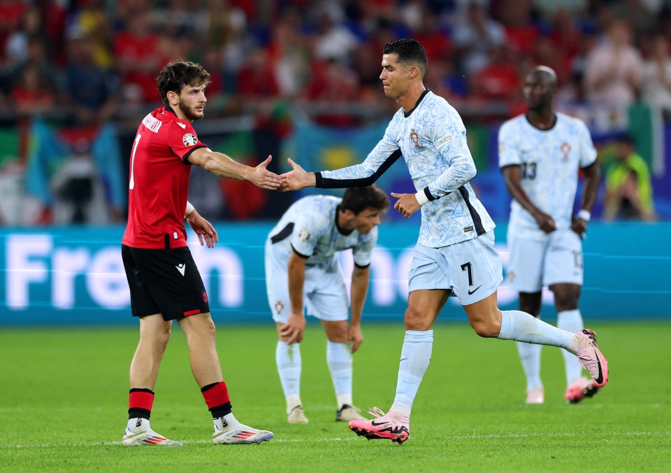 The winger faced his idol Cristiano Ronaldo on the pitch for the first time