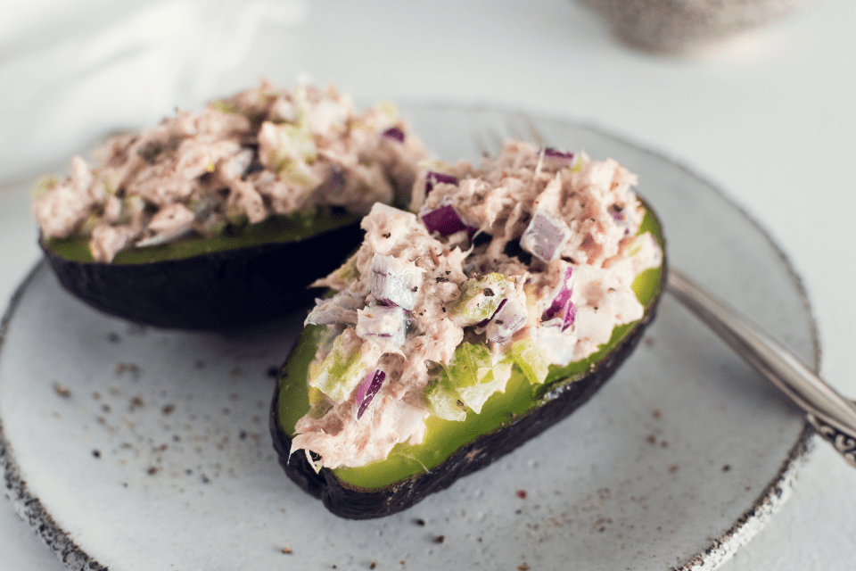 This tuna-salad stuffed avocado is perfect for lunch