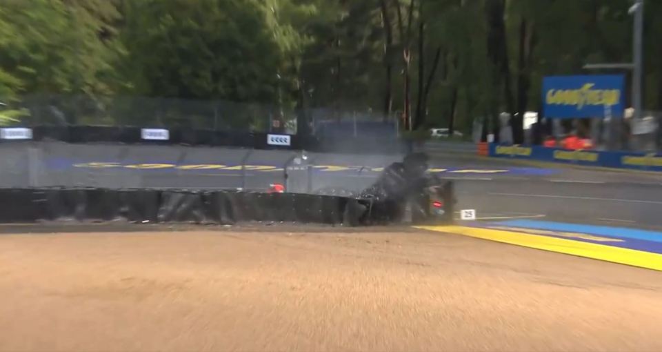 The barrier absorbed the full force of the crash