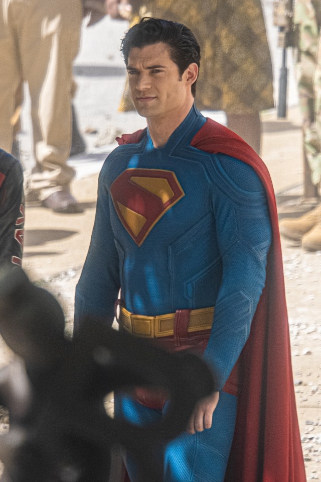 Photos of David Corenswet on the set of Superman have been revealed