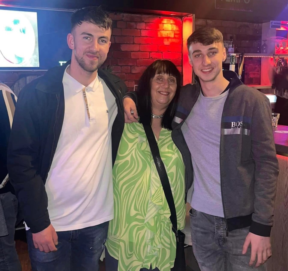 Jay pictured with his brother Zak and mum Debbie - who both flew out to the island after he went missing