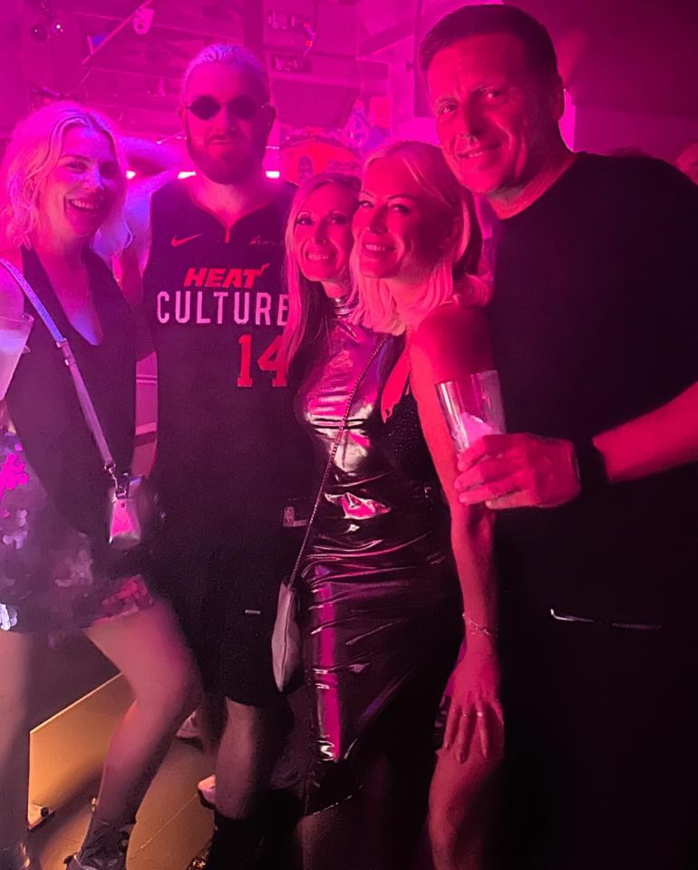 The star partied the night away in Ibiza watching David Guetta