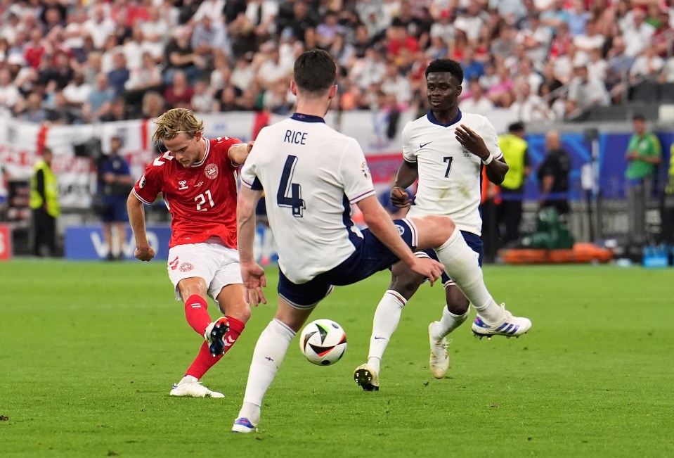 Morten Hjulmand scores a stunner versus England