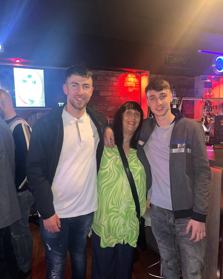 Jay Slater (right) pictured with his brother Zak and mum Debbie - who has flown out to the island