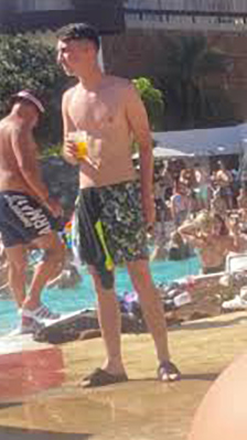 New pics show Jay at a pool party in Tenerife two days before he vanished