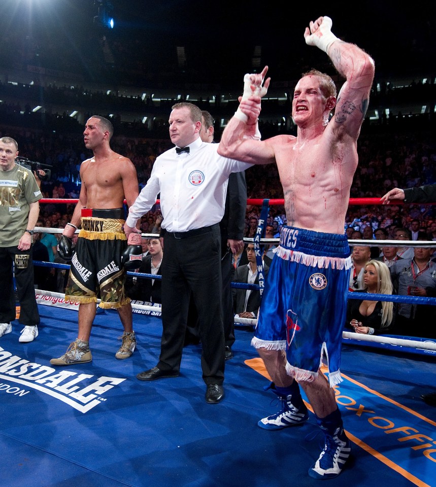 Groves had his hand raised after a 12-round war