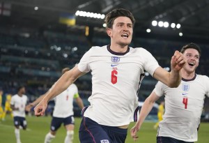  Harry Maguire helped England thrash Ukraine 4-0 at Euro 2020