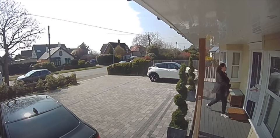 The couple's daughter Ellie was caught on the doorbell camera walking up to the house moments before she found her parents