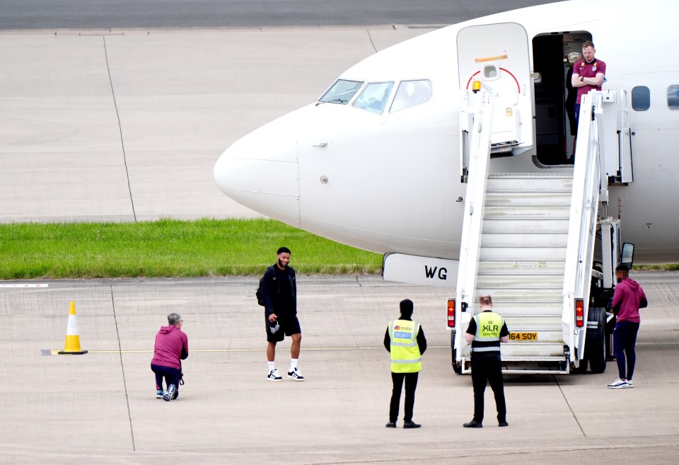 Defender Joe Gomez was also seen getting on the flight