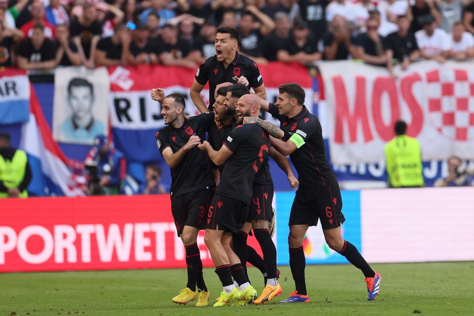 Albania scored an injury time equaliser to draw 2-2 with the Croats