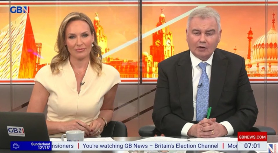 Eamonn left ITV and now hosts GB News with Isabel Webster