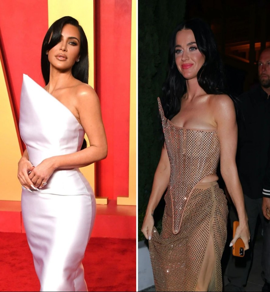 Kim's Vanity Fair look inspired Katy to opt for a sculptural look too