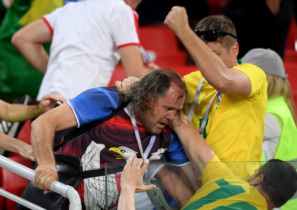 This was one of many chaotic scenes from the 2018 World Cup match