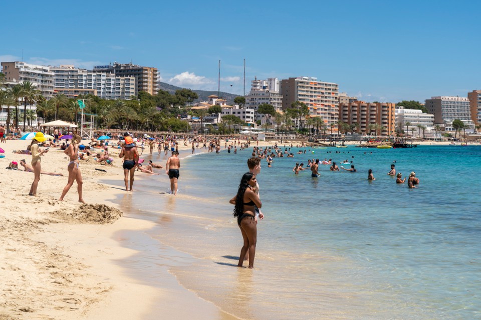 Holidaymakers have flocked to Brit-favourite Magaluf