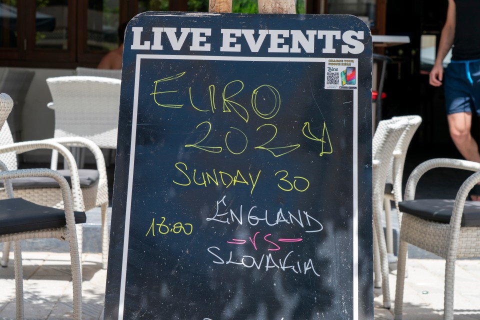 Pubs across Magaluf are gearing up for tonight's clash against Slovakia