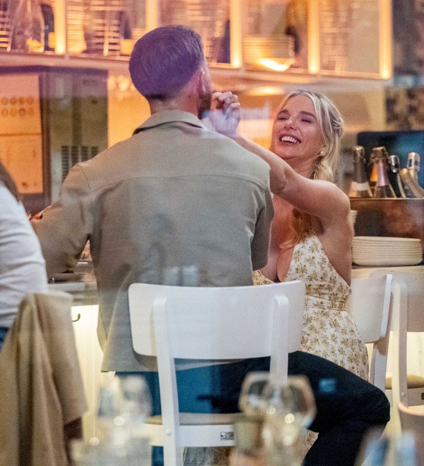 The couple couldn't stop giggling throughout the date