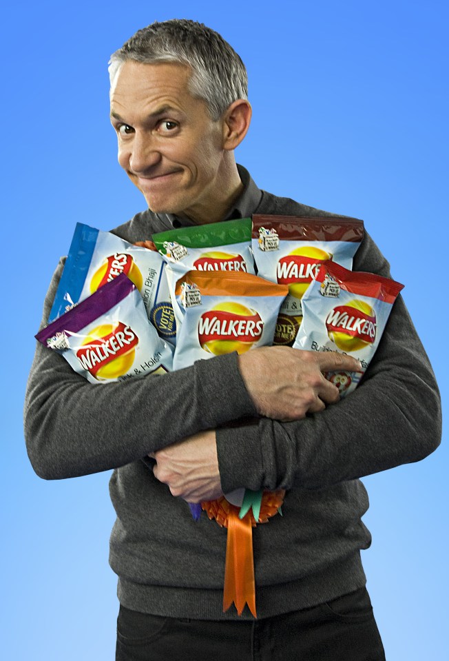 Gary Lineker has promoted Walkers crisps for years