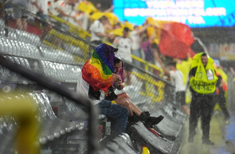 Fans were drenched in the stands