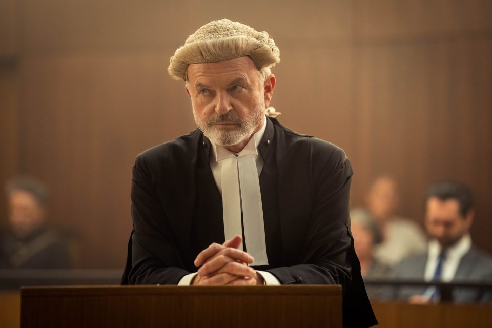 Film star Sam Neill stars in the show as barrister Brett Colby