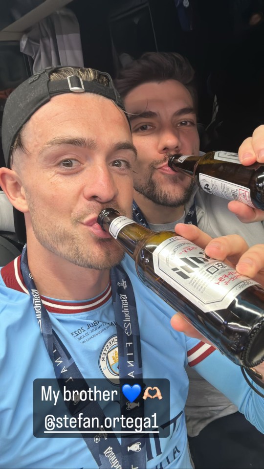 MAN CITY (PARTYING), , Inside Man City's wild celebrations as Grealish downs drinks, Haaland smokes cigar and F1 star gatecrashes after party, ,  //www.instagram.com/stories/jackgrealish/3122378102536233011/?hl=en,  //www.instagram.com/stories/erling.haaland/3122529046712530021/?hl=en