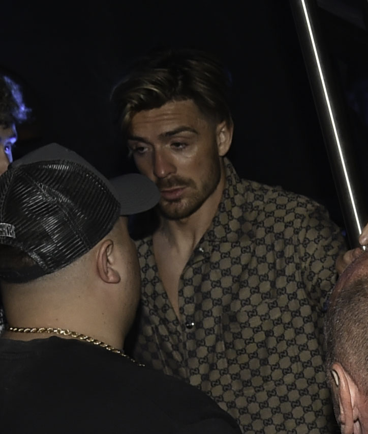 Worse for wear Jack Grealish leaves Man City Party at 5am propped up by his minders as he stumbles out of the fenix bar in Manchester Pictured: Jack Grealish Ref: SPL10829672 200524 NON-EXCLUSIVE Picture by: Aaron Parfitt / SplashNews.com Splash News and Pictures **USE CHILD PIXELATED IMAGES OR FOOTAGE IF YOUR TERRITORY REQUIRES IT** USA: 310-525-5808 UK: 020 8126 1009 eamteam@shutterstock.com World Rights,