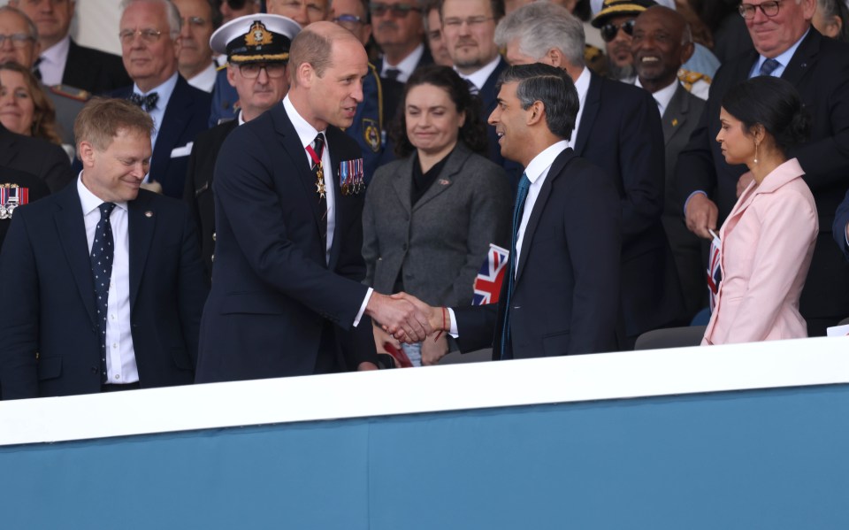 The Prince of Wales greets Prime Minister Rishi Sunak