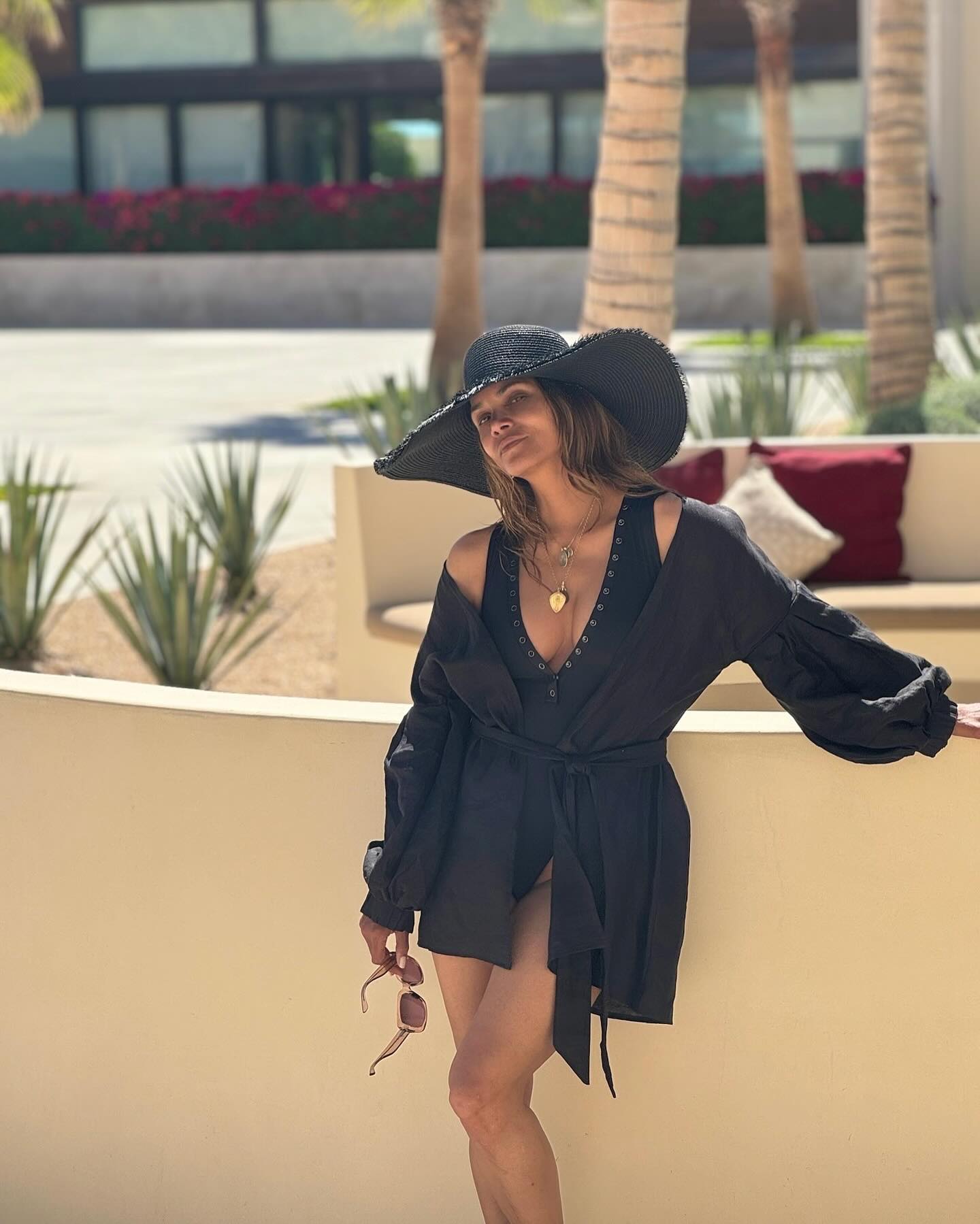 She’s joined by Halle Berry, who showed off her figure on a trip to Mexico