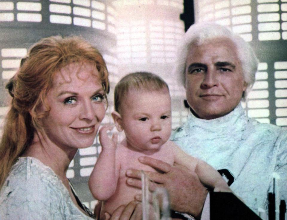 Lee Quigley (centre) played Superman as a baby in 1978