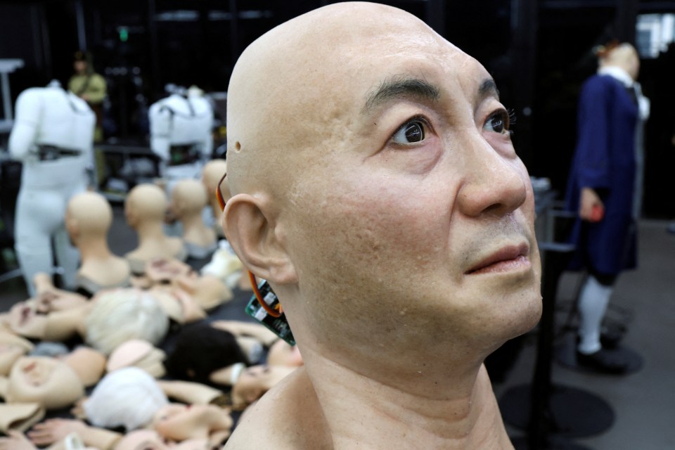 China is also experimenting with using silicon faces to make the robots even more convincing