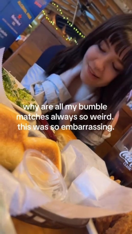 The clip saw her date call her ‘weird’ and ’embarrassing’